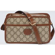 Gucci Umhängetaschen Gucci Messenger Bag GG Mini aus Canvas Beige Einheitsgröße