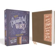 NIV Beautiful Word Bible Updated Edition, Brown/Blush Leathersoft
