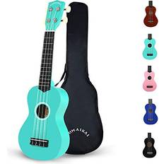  HUAWIND 21 Inch Soprano Ukulele for Beginners, Four String Wood  Hawaiian toddler Ukulele with Gig Bag (Brown) : Musical Instruments