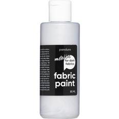 Sølv Maleritilbehør Fabric Paint 85 ml – sølv metallic, dekkende tekstilfarge for mørke tekstiler