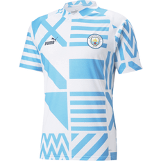 Puma T-shirts Puma 2022-23 Manchester City Pre-Match Jersey White-Light Blue