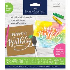 Faber-Castell Paper Faber-Castell Mixed Media Paper Stencils 10 Reusable Graphic Stencils