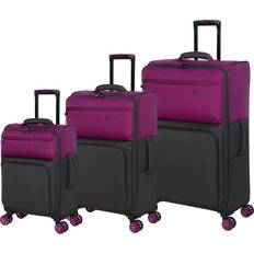 IT Luggage Hart Koffer-Sets IT Luggage Duo-Tone Spinner-Set Fuchsia-Rot/Magnet, 3 Count