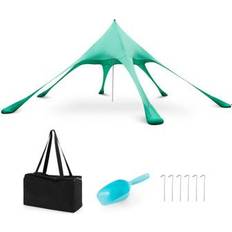 Costway Tents Costway 20 x 20 Feet Beach Canopy Tent with UPF50 Sun Protection and Shovel-Green