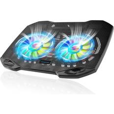 Laptop Coolers Liangstar Laptop Cooling Pad Gaming Laptop Cooler with 2 Big Fans RGB