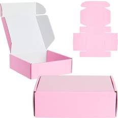 Envelopes & Mailing Supplies 25 Pack Pink Shipping Boxes for Small Business, Paper Mailer Gift Boxes 6 x 6 x 2 In