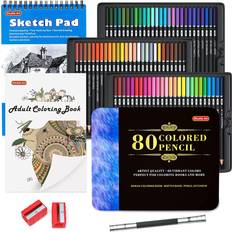  174 Colors Professional Colored Pencils, Shuttle Art Soft Core Coloring  Pencils Set with 1 Coloring Book,1 Sketch Pad, 4 Sharpener, 2 Pencil  Extender, Perfect for Artists Kids Adults Coloring, Drawing 