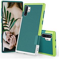Bumpers TILL for Galaxy Note 10 Plus Case, TM Ultra Slim 3 Color Hybrid Impact Anti-Slip Shockproof Soft TPU Hard PC Bumper Extra Front Raised Lip Case Cover for Samsung Galaxy Note 10 Plus 5G [Green]