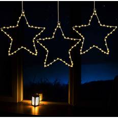Battery-Powered Christmas Lamps Joiedomi 3Pack Star Lights