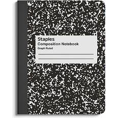 Staples Notepads Staples Composition Notebook, 7.5" 9.75", Graph Ruled, 80 Sheets, Black/White ST55072