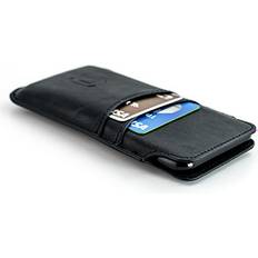 Pouches Dockem Provincial Wallet Sleeve for iPhone 14 Pro Max 13 Pro Max 12 Pro Max 11 Pro Max XS Max 8 Plus 7 Plus 6/6S Plus: Slim Professional Pouch with 2 Pockets [Black]