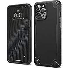 Bumpers Elago Armor Compatible with iPhone 13 Pro Max Case 6.7 Inch US Military Grade Drop Protection, Heavy-Duty Protective Case, Carbon Fiber Texture, Tough Rugged Design, Shockproof Bumper Cover Black