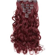Synthetic Hair Clip-On Extensions Onedor 20 Curly Full Head Clip Extensions 7pcs 140g 99J