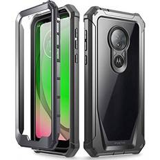 Bumpers Poetic Full-Body Hybrid Shockproof Bumper Cover Built-in-Screen Protector Guardian Case for Motorola Moto G7 Play USA VERSION ONLY 2019 Release Black/Clear