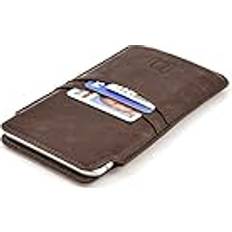 Pouches Dockem Provincial Wallet Sleeve for iPhone 14 Pro Max 13 Pro Max 12 Pro Max 11 Pro Max XS Max 8 Plus 7 Plus 6/6S Plus: Slim Professional Pouch with 2 Pockets [Brown]