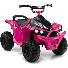 Costway ATVs Costway 12V Kids Ride On ATV with High/Low Speed and Comfortable Seat-Pink