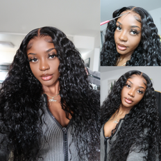 Hair Products UNice 7x5 Bye-Bye Knots Lace Water Wig 14 inch Black