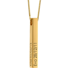 Myka Totem 3D Bar Necklace - Gold