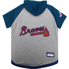 Satin Sweaters Pets First Officially Licensed MLB Atlanta Braves Hoodie Tee Shirt