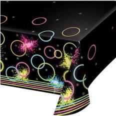 Creative Converting tablecloth Glow Party junior 137 x 259 cm black