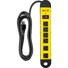 Heavy Duty Power Strip Surge Protector for Appliances with 9 Ft Long Extension Cord 14 AWG, 6 Outlets