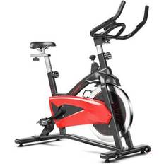 Costway Exercise Bikes Costway Magnetic Exercise Bike Fitness Cycling Bike with 35Lbs Flywheel for Home and Gym-Black & Red