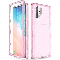 ULAK Samsung Galaxy Note 10 Plus Case Heavy Duty Shockproof Protective Phone Case for Samsung Galaxy Note 10 5G Pink Glitter