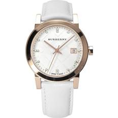 Burberry Watch Straps Burberry The City White Leather BU9130