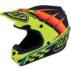 Troy Lee Designs Troy Lee Designs SE4 Warped Polyacrylite MIPS Motocross Helmet, red-yellow-orange, M, red-yellow-orange Unisex, Adult
