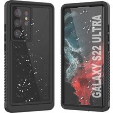Samsung Galaxy S22 Ultra Waterproof Cases Punkcase Galaxy S22 Ultra Waterproof Case [StudStar Series] [Slim Fit] [IP68 Certified] [Shockproof] [Dirtproof] [Snowproof] Armor Cover For Galaxy S22 Ultra 5G 6.8 2022 [Black]