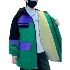 Jungen - Mäntel Jacken Shein Tween Boy Colorblock Flap Pocket Hooded Coat