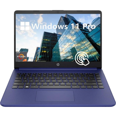 HP AMD Ryzen 7 Laptops HP 14 Inch Touchscreen Business Laptop, AMD Ryzen 7 5700U, 32GB RAM, 1TB SSD, Windows 11 Pro, SD Card Reader, Long Battery Life, Blue, PCM