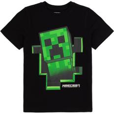 Minecraft T Shirt Boys Creeper Inside Black Short Sleeve Gamer Top 11-12yrs