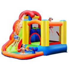 Costway Outdoor Toys Costway Inflatable Water Slide Bounce House with Pool and Cannon Without Blower