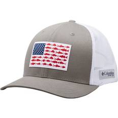 Columbia Unisex Accessories Columbia Men's PFG Graphite Fish Flag Mesh Trucker Snapback Hat
