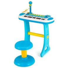 Costway Musical Toys Costway 31-Key Kids Piano Keyboard Toy with Microphone and Multiple Sounds for Age 3 -Blue
