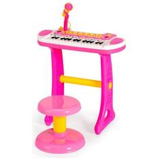 Costway Musical Toys Costway 31-Key Kids Piano Keyboard Toy with Microphone and Multiple Sounds for Age 3 -Pink