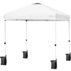 Costway Tents Costway 6.6 x 6.6 Feet Outdoor Pop Up Camping Canopy Tent with Roller Bag-White