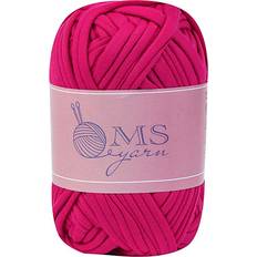 M-S Thick Knitting Yarn, Elastic Fabric Cloth T Shirt Yarn, Spaghetti Yarn for Hand DIY Bag Blanket Cushion Crocheting Projects,3.3 Oz, 30 Yard Rose Pink