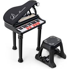 Costway Musical Toys Costway 31 Keys Kids Piano Keyboard with Stool and Piano Lid-Black