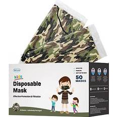 Face Masks WeCare 3-ply Disposable Face Mask, Kids, Camo, 50/Box WMN100028 Camo