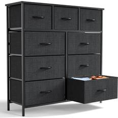Sweetcrispy ‎Drawers With 8 Dresser Black Chest of Drawer 39.4x39.4"