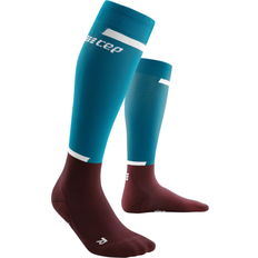 Blau Unterwäsche CEP The Run Compression Tall Socks 4.0 Men - Petrol/Dark Red