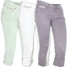 Damen - Grün Jeans Herrlicher touch capri jeans stretchjeans slim fit damen 3/4 jeans mintgrün