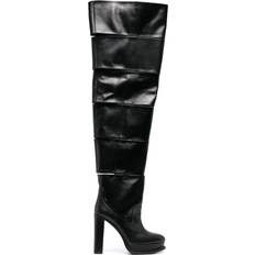 Alexander McQueen High Boots Alexander McQueen Slash over-the-knee boots women Calf Leather/Rubber/Calf Leather/Calf Black