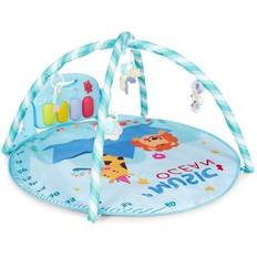 Costway Baby Toys Costway Baby Activity Play Piano Gym Mat with 5 Hanging Sensory Toys-Blue
