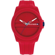 Tommy Hilfiger Watches Tommy Hilfiger Red Silicone 44mm Red Red