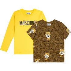 Moschino Kid's Teddy Bear Jersey T-shirts Set of 2 - Yellow