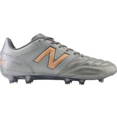 Gray Soccer Shoes New Balance Men's 442 V2 Team FG Soccer Shoe, Silver/Graphite/Copper