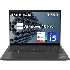 Intel Core i5 - Windows Laptops Lenovo ThinkPad T14 14” WQXGA Business Laptop, Intel Core i5-1235U (Beats i7-1165g7),16GB RAM, 1TB SSD, Backlit KB, Fingerprint Reader, Webcam, Wi-Fi 6E, Bluetooth, Black, Win 10 Pro, 32GB USB Card